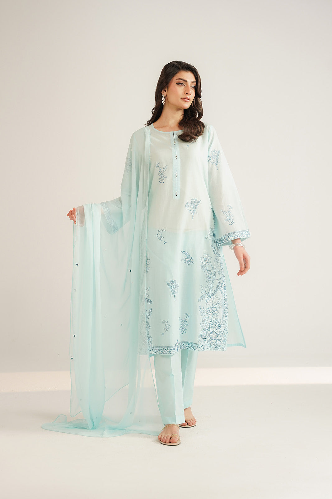 3 Piece Lawn Embroidered Suit (CS0469)