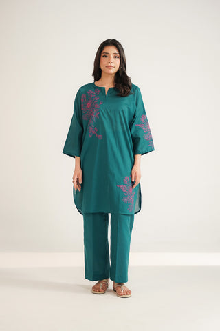 2 Piece Cotton Embroidered Suit (CS0476)