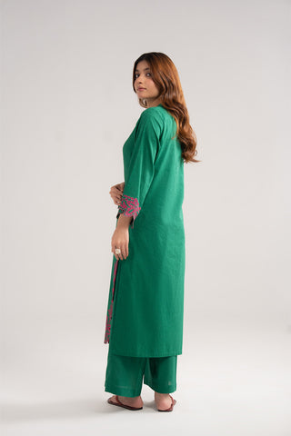 2 Piece Self Jacquard Embroidered Suit (CS0484)