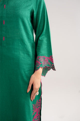 2 Piece Self Jacquard Embroidered Suit (CS0484)