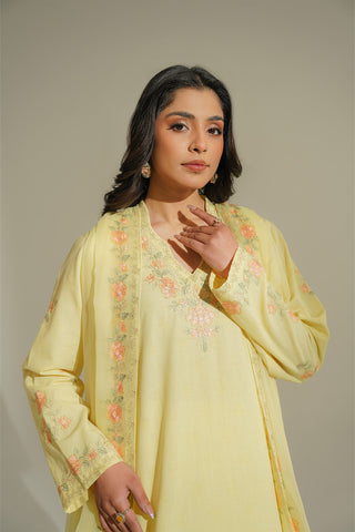 3 Piece Cotton Embroidered Suit (CS0487)