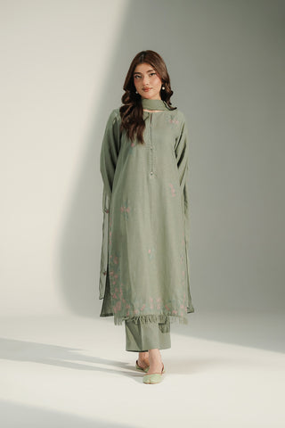 3 Piece Cotton Karandi Embroidered Suit (CS0493)