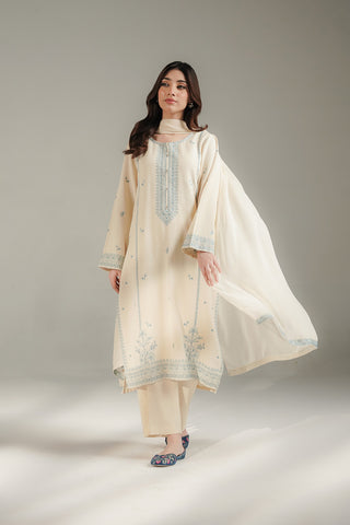3 Piece Cotton Karandi Embroidered Suit (CS0502)