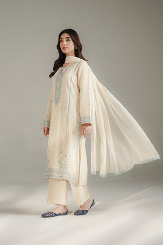 3 Piece Cotton Karandi Embroidered Suit (CS0502)