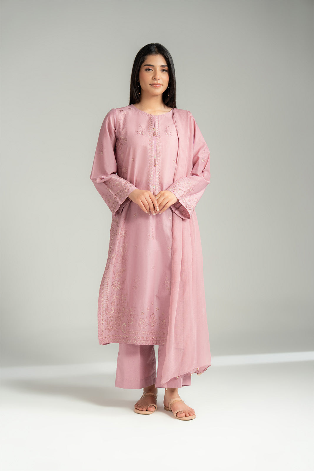 3 Piece Lawn Embroidered Suit (CS0524)