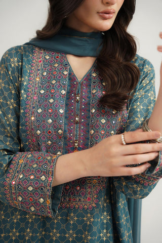 3 Piece Printed Lawn Embroidered Suit (CS0526)