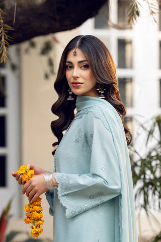 3 Piece Cotton Rip Stop Embroidered Suit (CS0529)