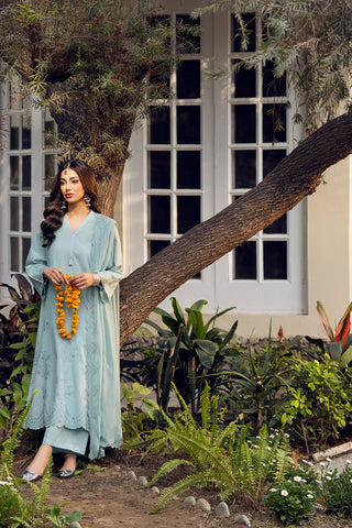 3 Piece Cotton Rip Stop Embroidered Suit (CS0529)