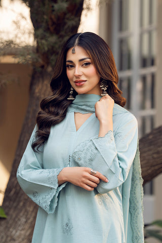 3 Piece Cotton Rip Stop Embroidered Suit (CS0529)