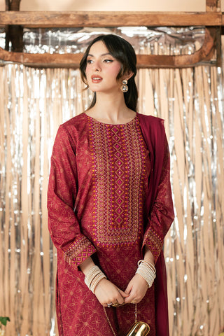 3 Piece Printed Lawn Embroidered Suit (CS0552)