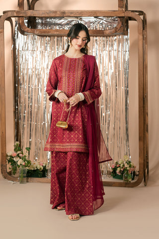 3 Piece Printed Lawn Embroidered Suit (CS0552)