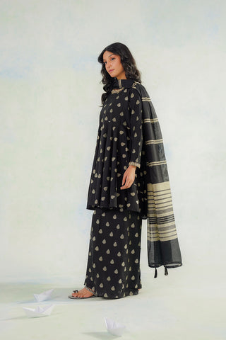 3 Piece Cotton Silk Embroidered Suit (CS0609)