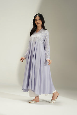 1 Piece Lawn Embroidered Flared Frock (CS0617)