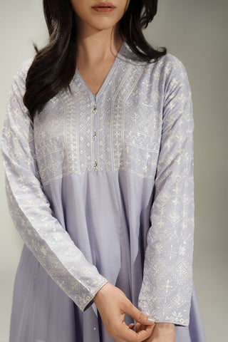 1 Piece Lawn Embroidered Flared Frock (CS0617)