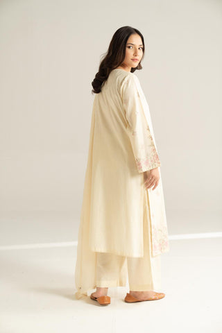3 Piece Cotton Dobby Embroidered Suit (CS0627)
