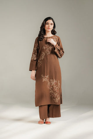 2 Piece Cotton Karandi Embroidered Suit (CS0680)