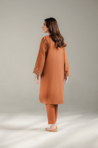 2 Piece Slub Khaddar Embroidered Suit (CS0681)