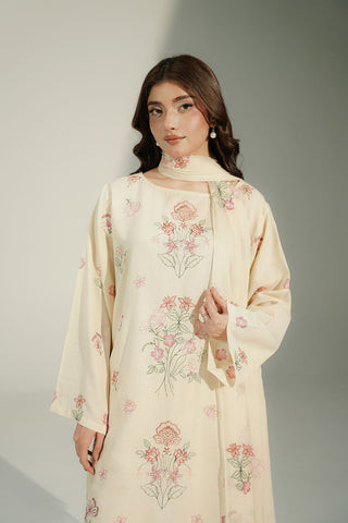 3 Piece Lawn Karandi Embroidered Suit (CS0694)