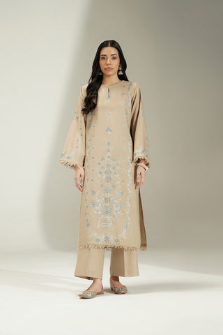2 Piece Slub Khaddar Embroidered Suit (CS0708)