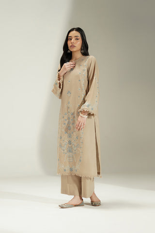 2 Piece Slub Khaddar Embroidered Suit (CS0708)