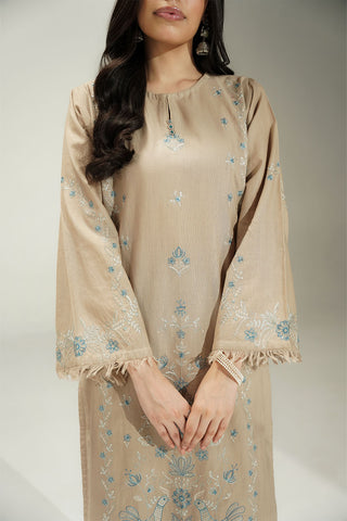 2 Piece Slub Khaddar Embroidered Suit (CS0708)