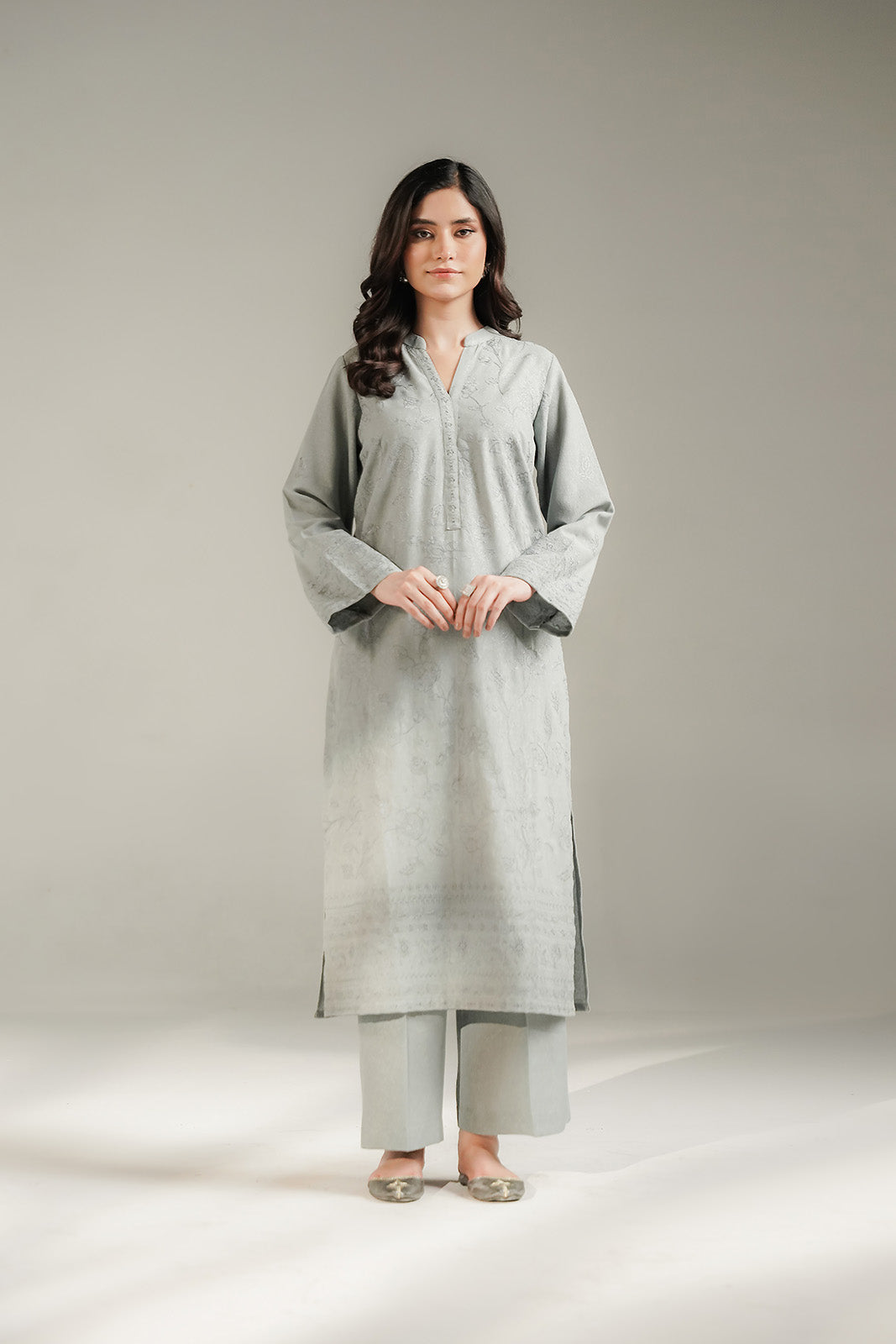 2 Piece Cotton Karandi Embroidered Suit (CS0709)