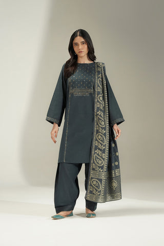3 Piece Cotton Karandi Embroidered Suit (CS0710)