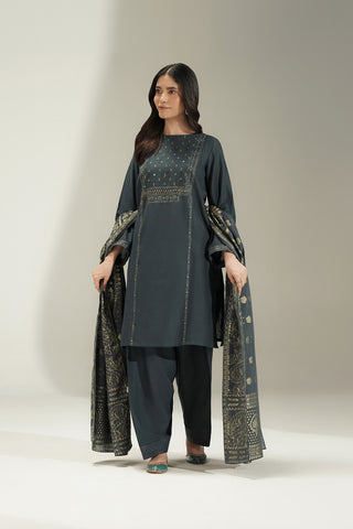 3 Piece Cotton Karandi Embroidered Suit (CS0710)