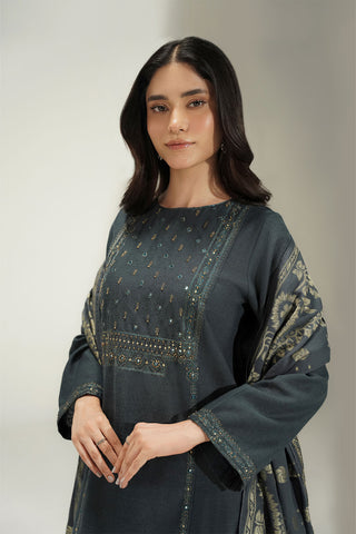 3 Piece Cotton Karandi Embroidered Suit (CS0710)