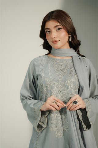 3 Piece Lawn Karandi Embroidered Suit (CS0715)