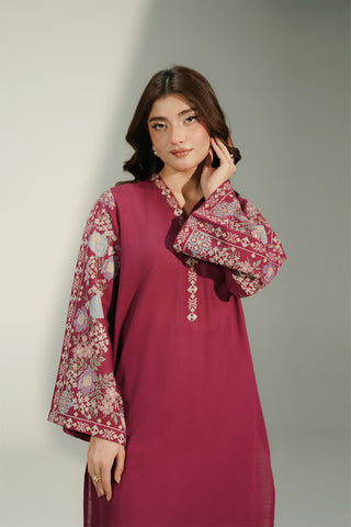 2 Piece Slub Khaddar Embroidered Suit (CS0720)