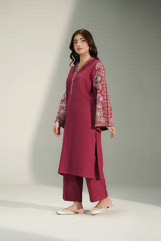2 Piece Slub Khaddar Embroidered Suit (CS0720)