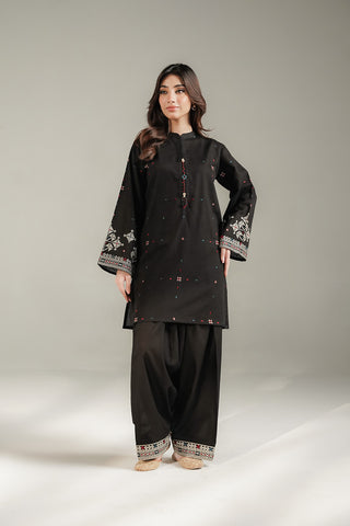 2 Piece Slub Khaddar Embroidered Suit (CS0721)