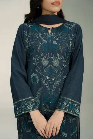 3 Piece Cotton Karandi Embroidered Suit (CS0724)