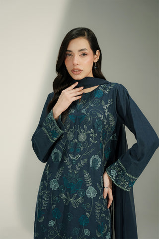 3 Piece Cotton Karandi Embroidered Suit (CS0724)
