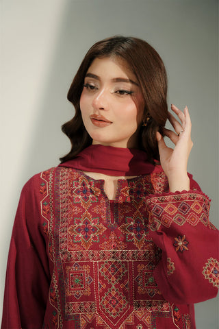 3 Piece Lawn Karandi Embroidered Suit (CS0728)