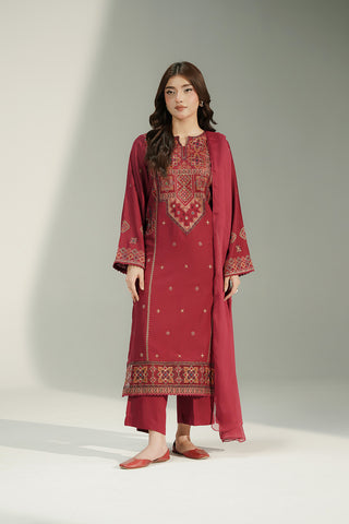 3 Piece Lawn Karandi Embroidered Suit (CS0728)