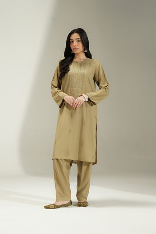2 Piece Lawn Karandi Embroidered Suit (CS0730)
