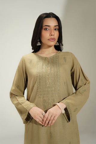 2 Piece Lawn Karandi Embroidered Suit (CS0730)