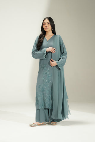 3 Piece Lawn Karandi Embroidered Suit (CS0733)