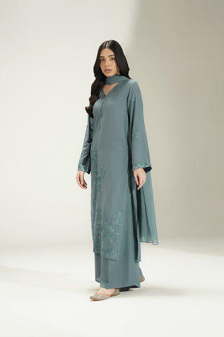 3 Piece Lawn Karandi Embroidered Suit (CS0733)