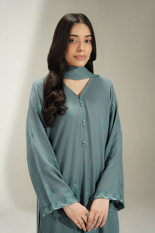 3 Piece Lawn Karandi Embroidered Suit (CS0733)