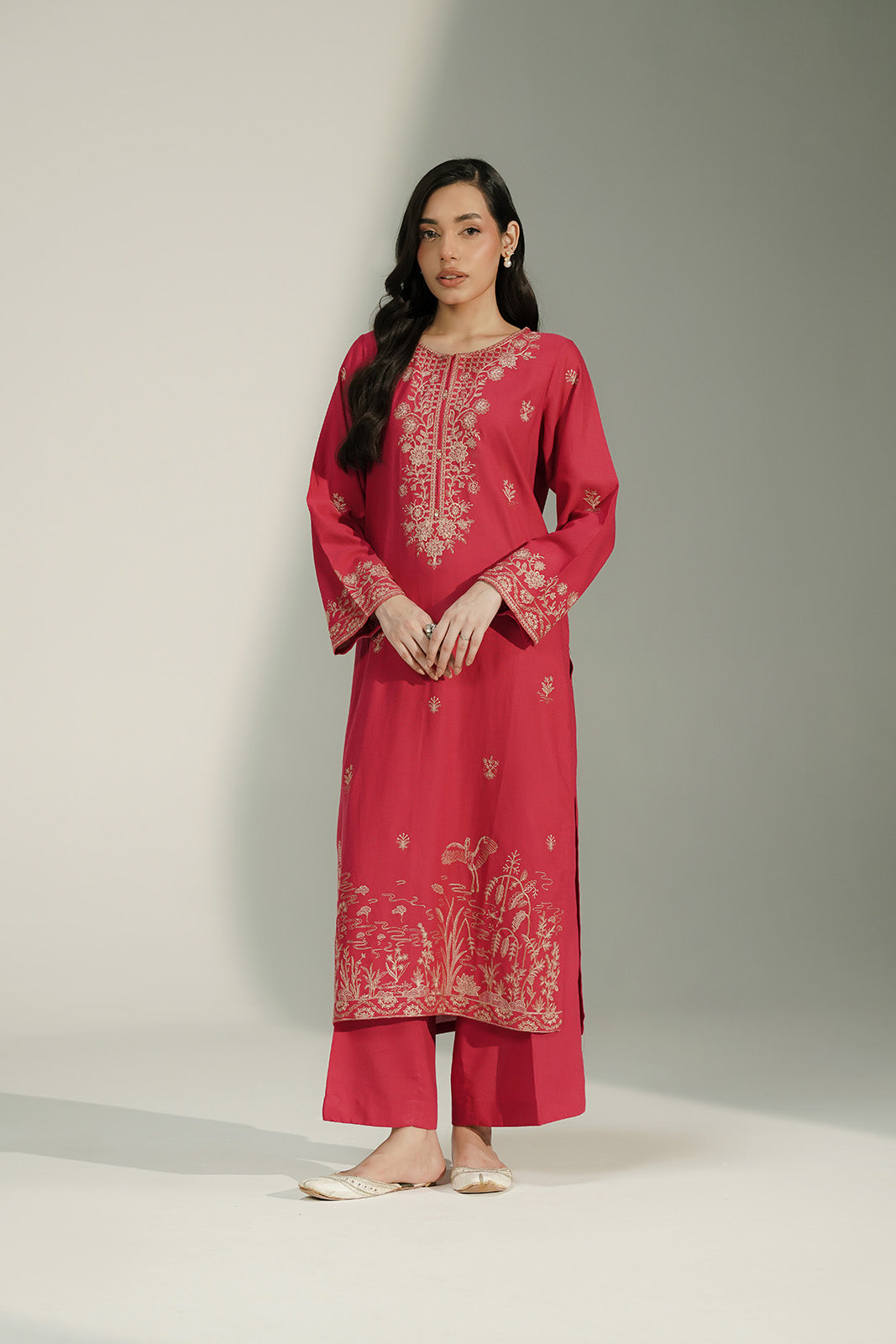 2 Piece Lawn Karandi Embroidered Suit (CS0737)