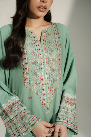 2 Piece Lawn Karandi Embroidered Suit (CS0741)