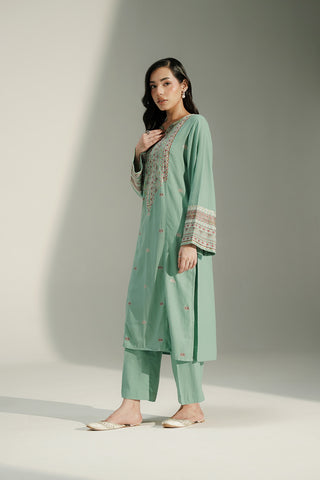 2 Piece Lawn Karandi Embroidered Suit (CS0741)