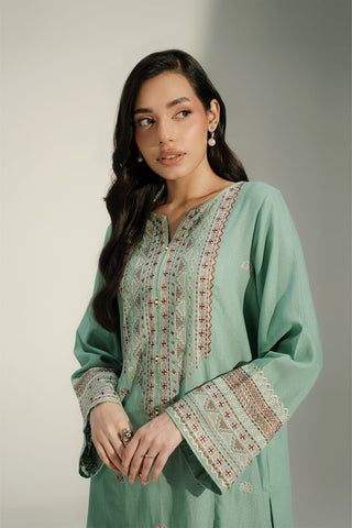 2 Piece Lawn Karandi Embroidered Suit (CS0741)