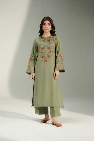 2 Piece Cotton Karandi Embroidered Suit (CS0742)