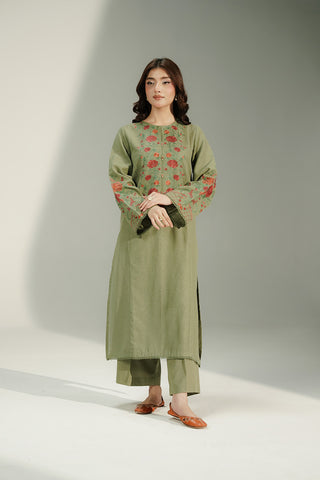 2 Piece Cotton Karandi Embroidered Suit (CS0742)
