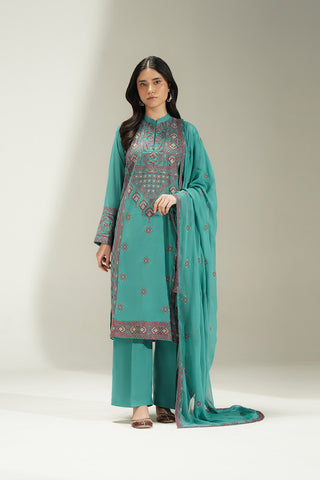 3 Piece Lawn Karandi Embroidered Suit (CS0743)