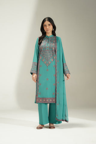 3 Piece Lawn Karandi Embroidered Suit (CS0743)